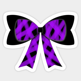 Purple streak bow Sticker